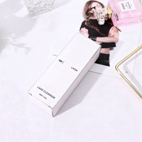 Boîtes d'emballage rectangulaires en carton blanc avec impression de logo personnalisée, boîtes d'emballage pour nettoyant pour cils, pour salon de beauté