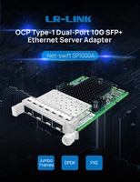 Adaptateur réseau serveur fibre Ethernet quad-port SFP+ à profil bas LRLink OCP3.0 Mezz NIC haute vitesse 10 Gbit/s pour serveur externe