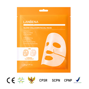 <span class=keywords><strong>LANBENA</strong></span> Nueva <span class=keywords><strong>Mascarilla</strong></span> Facial de Colágeno, Blanqueadora, Antienvejecimiento, para el Cuidado de la Piel, Compatible con OEM - Product Image 1