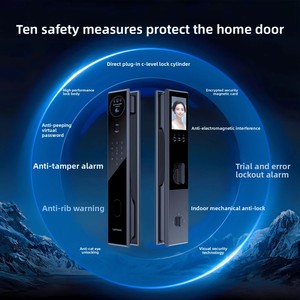 Cerradura Inteligente Lenovo de Aleación de Aluminio con Reconocimiento Facial 3D, Wi-Fi, Seguridad para el Hogar, Huella Dactilar y Contraseña Visual Remota - Product Image 5
