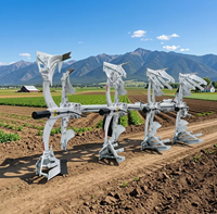 Charrue à socs réversible hydraulique diesel économique Pioneer avec 3 roulements inférieurs pour tracteurs de 60 à 100 CV à usage agricole