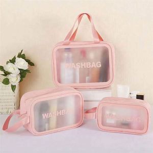 Custom Logo PU Leather PVC Transparent Clear Zipper Beauty Organizer <b>Storage</b> <b>Bath</b> Wash Cosmetic Makeup Bag - Product Image 1