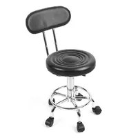 Вращающийся черный парикмахерский стул с регулируемой высотой и спинкой для парикмахерского массажа и красоты