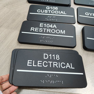 Plaque signalétique personnalisée en acrylique avec impression UV pour bureau, entreprise, bâtiment, signalisation ADA en braille pour pièce - Product Image 4