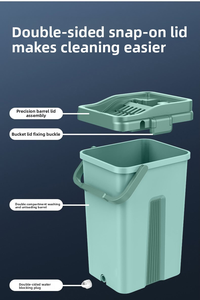 2025 Mới Nâng Cấp Mới Sáng Tạo Hộ Gia Đình Khô Ướt Bụi Siêu 360 Quay Lau Nước Thải Tách Tay Miễn Phí Rửa Lau Và Xô Bộ - Product Image 2