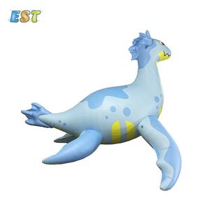 Jouet gonflable géant bleu pour la baignade, animal sauteur à roulettes, bateau <span class=keywords><strong>de</strong></span> dessin animé, flotteur en PVC, dragon rouge - Product Image 4