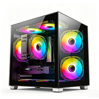 Boîtier PC Gaming Haut de Gamme Mid-Tower Micro ATX en Verre Trempé pour Ordinateur de Bureau – Accessoires en Gros