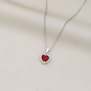 Korean Style Ladies Heart Pendant Necklace Fashion Designer Sweet Collarbone <b>Chain</b> Choker Necklace for Women Jewelry - Product Image 4