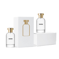 Flacon de parfum unique en forme de dôme, design luxueux, couleur translucide, 50 ml, flacon de parfum vide rond avec atomiseur, bouchon en bois