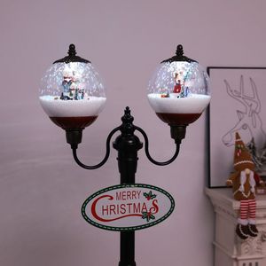 Poste <span class=keywords><strong>DE</strong></span> LUZ <span class=keywords><strong>DE</strong></span> Papá Noel nevando escena <span class=keywords><strong>farola</strong></span> <span class=keywords><strong>de</strong></span> <span class=keywords><strong>Navidad</strong></span> farol para la decoración del Festival del hogar - Product Image 4