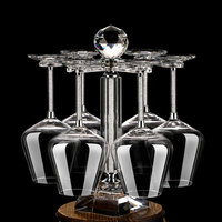 Ensemble de 6 verres à vin en cristal doré de Bourgogne de 600 ml avec pied long, porte-verre, écologique, style américain - Fournisseur IWIN