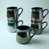 Tasse en céramique glaçure réactive pour tasses à thé latte cappuccino tasses 450ml