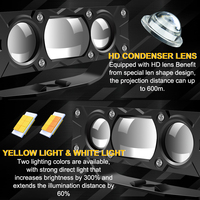 Nouveau projecteur LED de calandre découpé au laser 85-60W, feux auxiliaires LED ultra-lumineux pour modification extérieure de voitures et motos