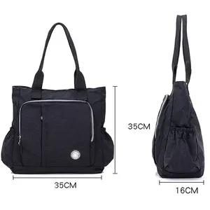 Wasserdicht Windel Tasche Mama Reise Totes Veranstalter Große Kapazität Nylon Mutterschaft Baby Windel Schulter Crossbody Top-griff Taschen