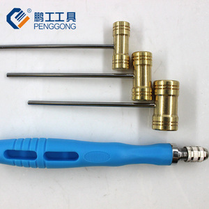 Penggong Round-headed Mini Telescopic Copper Hammer 3-piece Set Interchangeable Heads For Precision Instrument Repair - Product Image 4