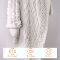 Couverture en fausse fourrure 100% polyester, personnalisable, lestée, pour la maison, par temps froid, couverture de luxe pour toutes les saisons