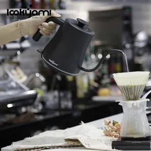 Lookyami פינגווין טפטוף קפה נייד חשמלי מים קומקום שחור ולבן חשמלי טפטוף קומקום