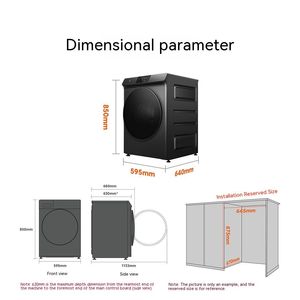 Lavadora-Secadora Inteligente 2024, 12 kg, Accionamiento Directo, Tambor de Frecuencia Variable, Lavado Totalmente Automático - Product Image 3