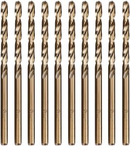 Versatile M35 HSS <b>Drill</b> <b>Bit</b> Set 1-10mm Gold for Stainless Steel Iron and High-Speed Drilling - Product Image 1