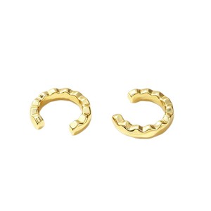 C-Shaped Clip-On <b>Earrings</b> Gold Plated Copper Alloy Geometric Design No <b>Piercing</b> Magnetic Stud <b>Earrings</b> - Product Image 5