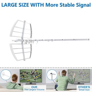 <span class=keywords><strong>Antenne</strong></span> numérique extérieure Antuko Free 4K 1080P pour téléviseur avec gain de 30 dB VHF/UHF, montage sur poteau, <span class=keywords><strong>câble</strong></span> de 10 m pour une utilisation HDTV longue portée - Product Image 4