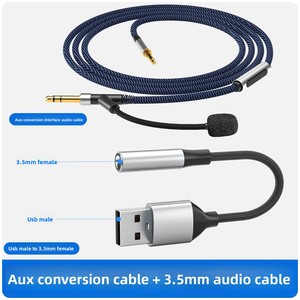 ใช้ได้กับสายหูฟัง Anke SoundWide SoundCore Life <span class=keywords><strong>Q10</strong></span> Q20 Q30 Q35 สายเสียงขนาด 35 มม. พร้อมระบบตัดเสียงรบกวน - Product Image 4