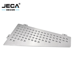 Estante de Ducha Esquinero Empotrado de Acero Inoxidable con Drenaje de Rejilla Cuadrada, Estante de Almacenamiento Triangular Montado en la Pared para Baño - Product Image 2