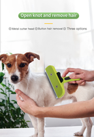 Brosse démêlante auto-nettoyante pour animaux de compagnie avec logo personnalisé, vente en gros EUR PET Factory, pour le toilettage des chats et des chiens