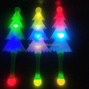 Palo de luz de árbol de Navidad LED personalizado para eventos, conciertos y fiestas, Varita de mano animadora de ídolo con características de Flash de sonajero brillante - Product Image 3