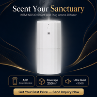 Diffuseur de parfum mural 130ml WiFi Bluetooth App 3 minuteurs Anti-séchage Moins de 30dB 100-240V Prise US EU UK Hôtel Maison OEM Blanc