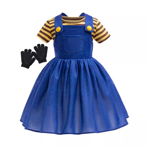 Disfraz Infantil de Minion para Halloween, Vestido a Rayas para Cosplay, Actuaciones y Fiestas - Product Image 3
