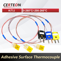 K T J Capteur mince flexible autocollant avec câble ultra fin pour usage industriel Sonde Thermocouple