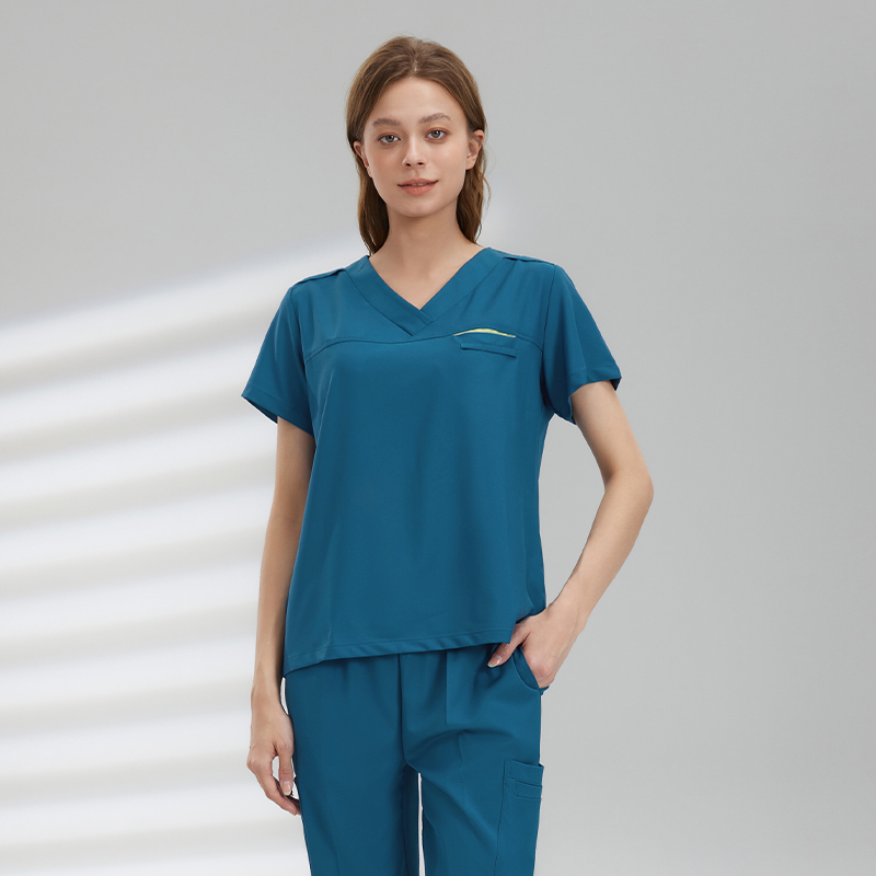 Bleu paon - T-shirt à manches courtes pour femme