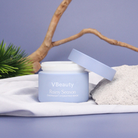Pot en verre cosmétique effet porcelaine blanche - Contenant vide transparent pour crème de soin et masque facial