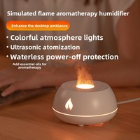 Diffuseur d'huiles essentielles à flamme de grande capacité, humidificateur à flamme, minuterie d'arrêt automatique, 2 modes de brume, aromathérapie pour la chambre à coucher