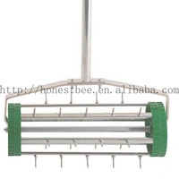 Écarteur de gazon à pointes roulants, à 3 niveaux, poignée télescopique réglable, outils de jardin, aérateur de pelouse robuste
