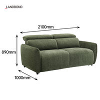 Sofá Cama Convertible Moderno con Estructura Silenciosa y Tela Ecológica, Sofá Plegable con Colchón Extraíble