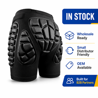 Shorts de protection rembourrés en EVA pour le ski, en stock, 92% polyester 8% élasthanne, protection des hanches pour snowboard, anti-impact et absorbant les chocs