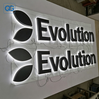 Enseigne lumineuse LED intérieure 3D en acrylique avec support, logo d'entreprise rétroéclairé, enseigne halo pour l'image de marque de bureau et hall d'accueil