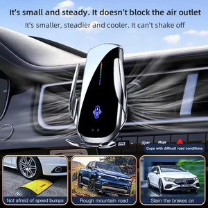 <span class=keywords><strong>Prix</strong></span> d'usine <span class=keywords><strong>Chargeur</strong></span> de voiture sans fil magnétique Qi 15w F4 Type-c pour tous les téléphones Sortie d'air Capteur intelligent Support de téléphone portable de voiture - Product Image 4