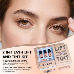 Kit 2-en-1 Libeauty pour rehaussement de cils et lamination des sourcils, kit de <span class=keywords><strong>teinture</strong></span> pour cils et sourcils à la kératine, kit de rehaussement de cils marque privée pour salon - Product Image 1