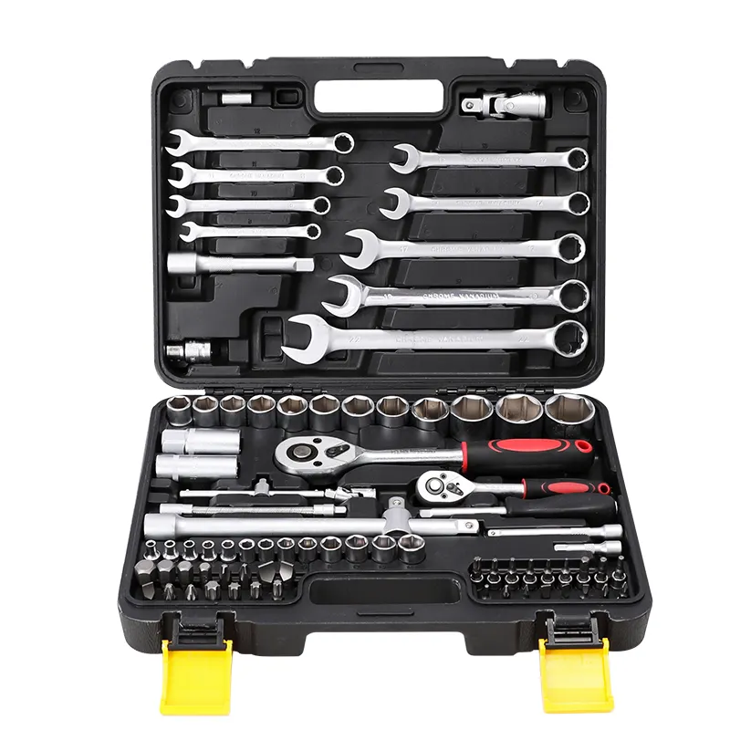 82pcs Professional tools kit Box Case Combo Package Wrench Socket Tool Sets