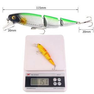 Hot Selling 8 Color 11.5cm/15g Minow <b>Floating</b> Saltwater <b>Fishing</b> Lure Multiple Sections for Marlin Cod Perch Species Made of ABS - Product Image 4