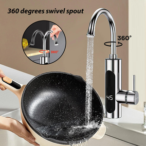 Robinet de cuisine instantané pour chauffe-eau électrique Robinet de cuisine, chauffage électrique sans réservoir avec mélangeur d'eau froide et chaude - Product Image 4