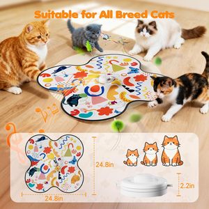 Jouet pour chat de luxe en polyester souple, jeu interactif de cache-cache automatique, résistant aux morsures, puzzle doux - Product Image 4