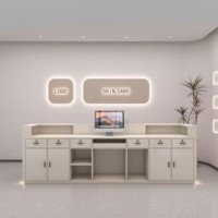 Comptoir de caisse moderne et durable, bureau de réception en bois pour hôpital, clinique, studio de danse, magasin de vêtements, salon de beauté de luxe