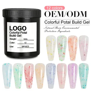 Professional Build Gel Nail Polish Uv Building Hard Jelly Uv Gel Extension Colorful Potal Building Gel