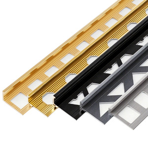 OEM ODM bordo delle piastrelle in alluminio striscia di forma a forma di L decorazione del bordo del bordo delle piastrelle <span class=keywords><strong>angolari</strong></span> <span class=keywords><strong>per</strong></span> materiali da costruzione <span class=keywords><strong>per</strong></span> il pavimento della parete - Product Image 1