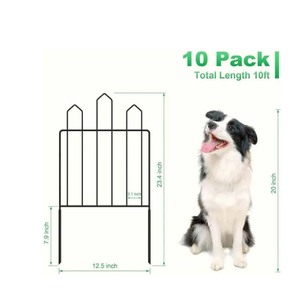 25 pannelli giardino decorativo senza scavare filo di metallo piccolo letto di bordo del fiore recinzione cane coniglio animale barriera recinzione - Product Image 3