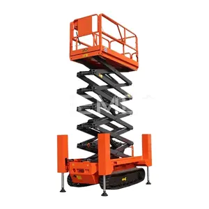 Wemet ngoài trời sử dụng điện tự hành địa hình gồ ghề Scissor Lift cho công việc trên không làm sạch duy trì